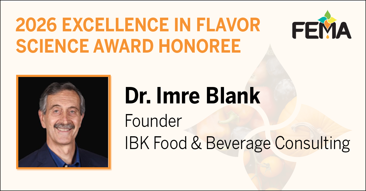 2026 Excellence in Flavor Science Award Honoree
